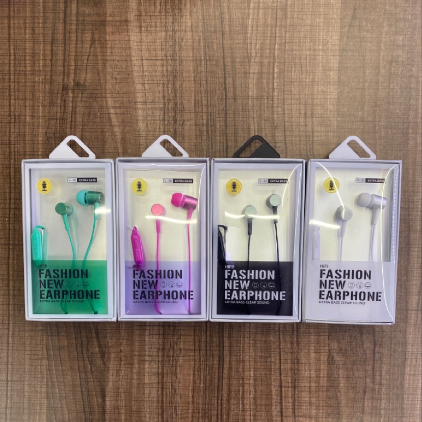 The V30 comes with a microphone and headphones