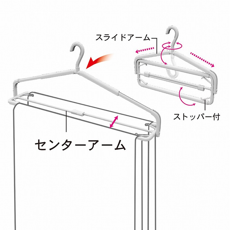 【控价】KOKUBO日本伸缩衣架 可折叠衣架 毛巾架详情图3