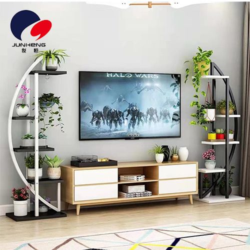 Flower storage rack, balcony floor-standing flower stand, living room TV background wall, space-saving European-style flower pot, sailboat Specification image