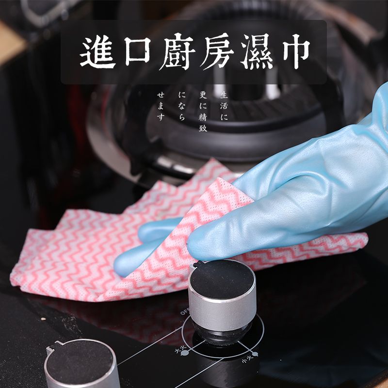 KYOWA日本厨房去油污清洁湿巾 含小苏打可重复使用 15枚入