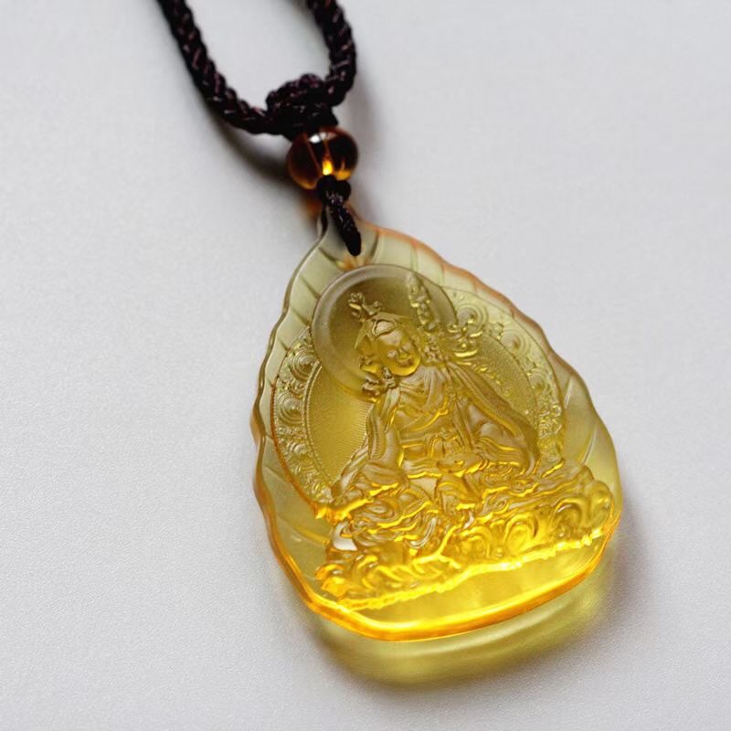 The Yellow God of Wealth with crystal