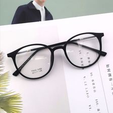 2020黑色TR全框架防蓝光时尚琥珀圆脸圆形蓝膜文艺复古眼镜眼镜框