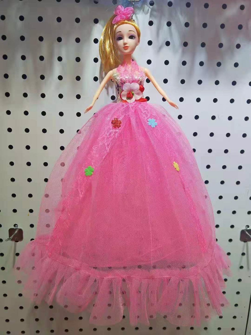 40公分芭比娃娃钥匙扣梅红色儿童玩具6666
