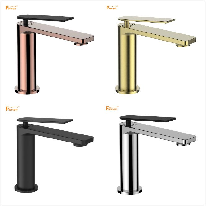 FIRMER Rose gold black gold toilet latest style sink faucet copper basin faucet thumbnail