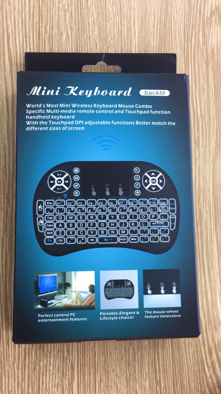 2..4G无线3色梦幻灯mini键盘  3灯飞鼠mini键盘