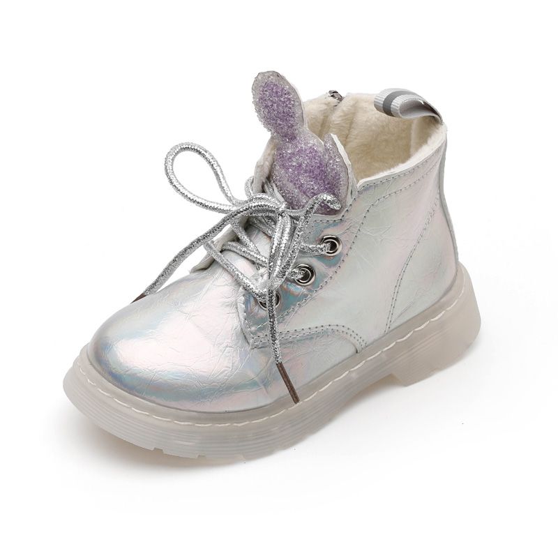 2020新秋冬亮皮马丁靴儿童