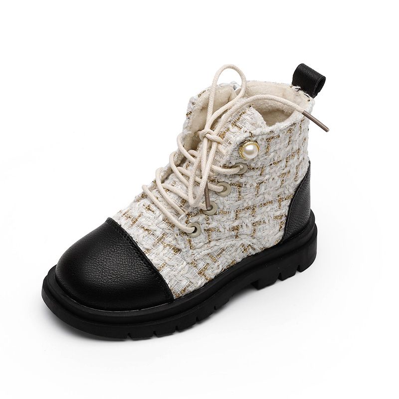 2020秋冬女童马丁靴 白