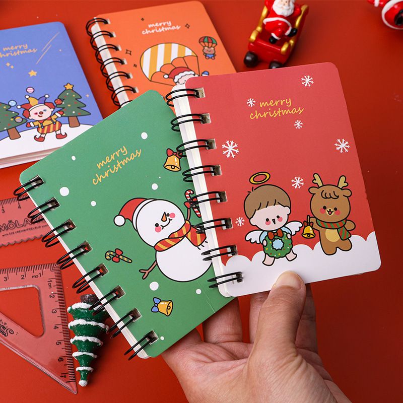 Christmas Coil Book Student Mini Portable Christmas Holiday Gift Notebook Pocket Notebook Application Scenario