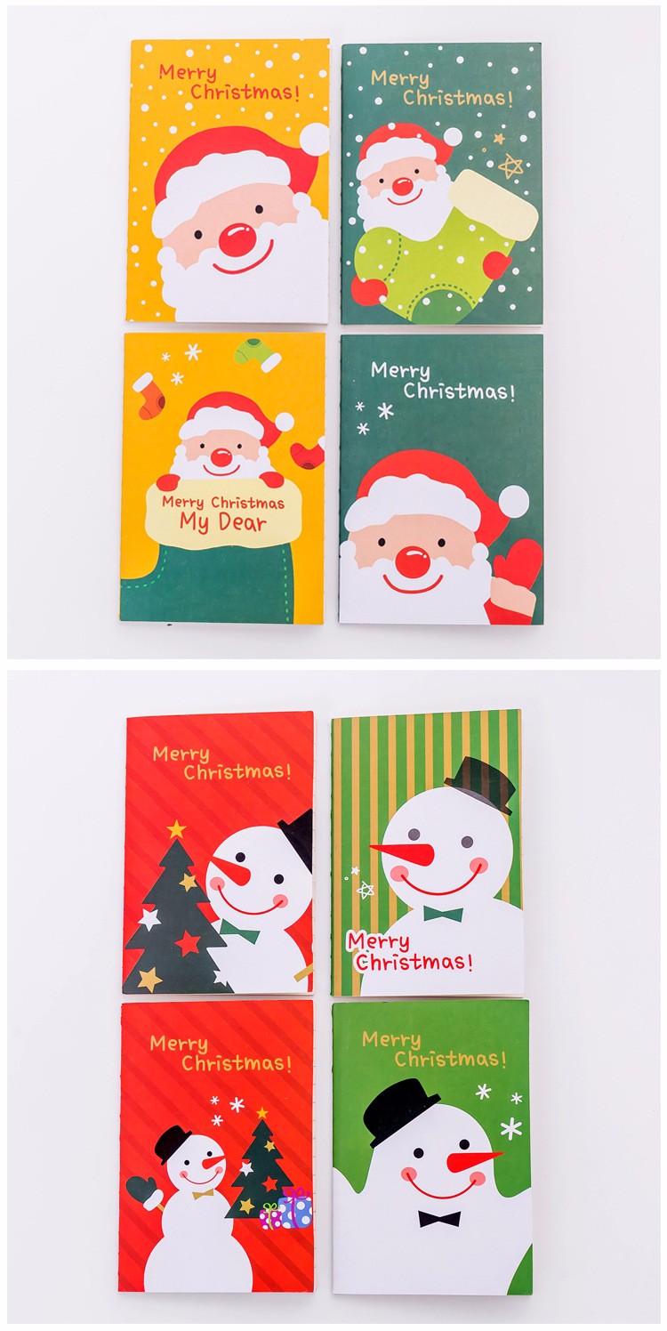 Korean Stationery Christmas Series Pocket Notepad Cute Cartoon Small Book Taobao Small Gift Gift Wholesale undefined