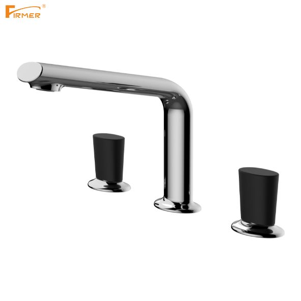 FIRMER's new rose gold two-hand wheel for hot and cold water, bathroom washbasin and kitchen faucet Application Scenario