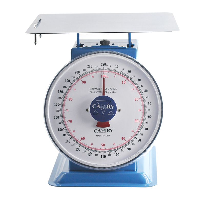 CAMRY Xiangshan SP-100 Degree Pan scale with stainless iron flat scale pan with handle mechanical spring scale platform scale single and double scale 100KG/LBS Specification image
