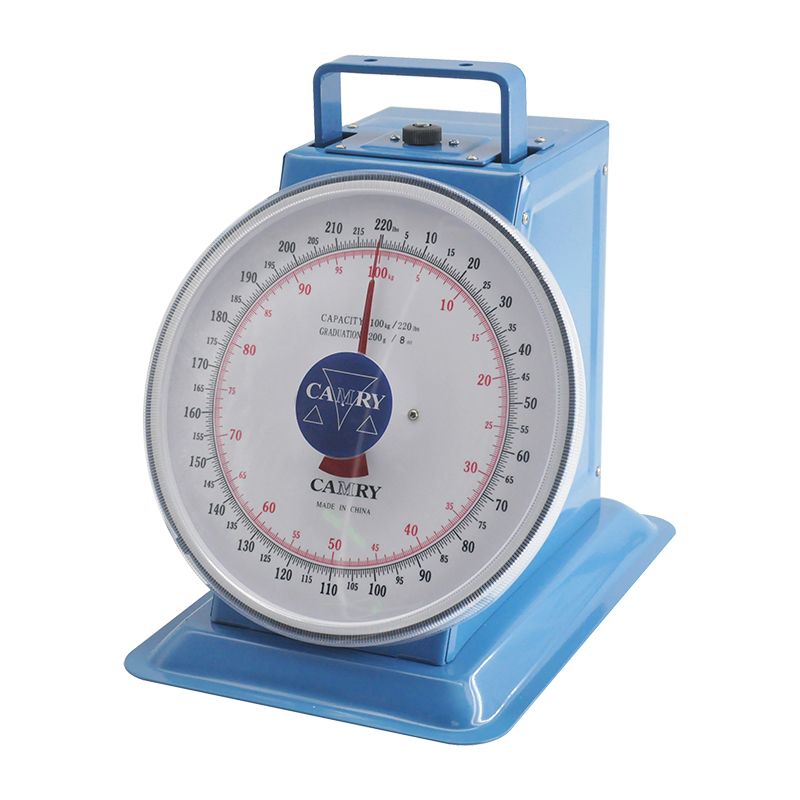 CAMRY Xiangshan SP-100 Degree Pan scale with stainless iron flat scale pan with handle mechanical spring scale platform scale single and double scale 100KG/LBS details Picture