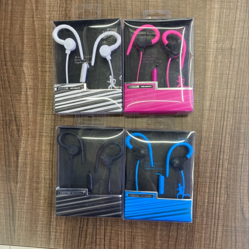 Sports over-ear headphones with wired microphone detail image 2