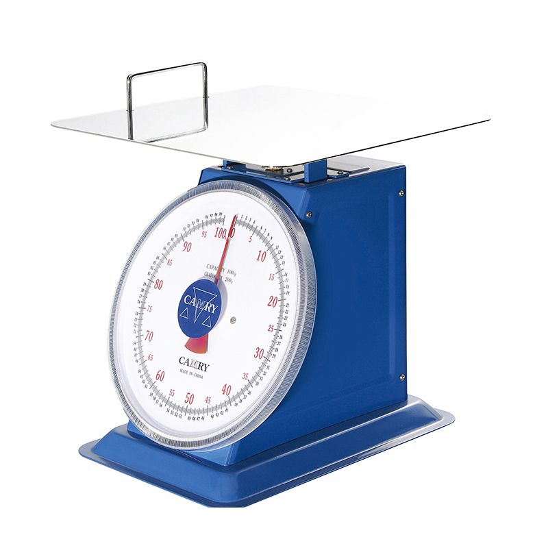 CAMRY Xiangshan SP-100 Degree Pan scale with stainless iron flat scale pan with handle mechanical spring scale platform scale single and double scale 100KG/LBS