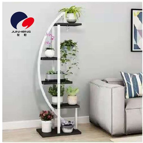 Flower storage rack, balcony floor-standing flower stand, living room TV background wall, space-saving European-style flower pot, sailboat details Picture