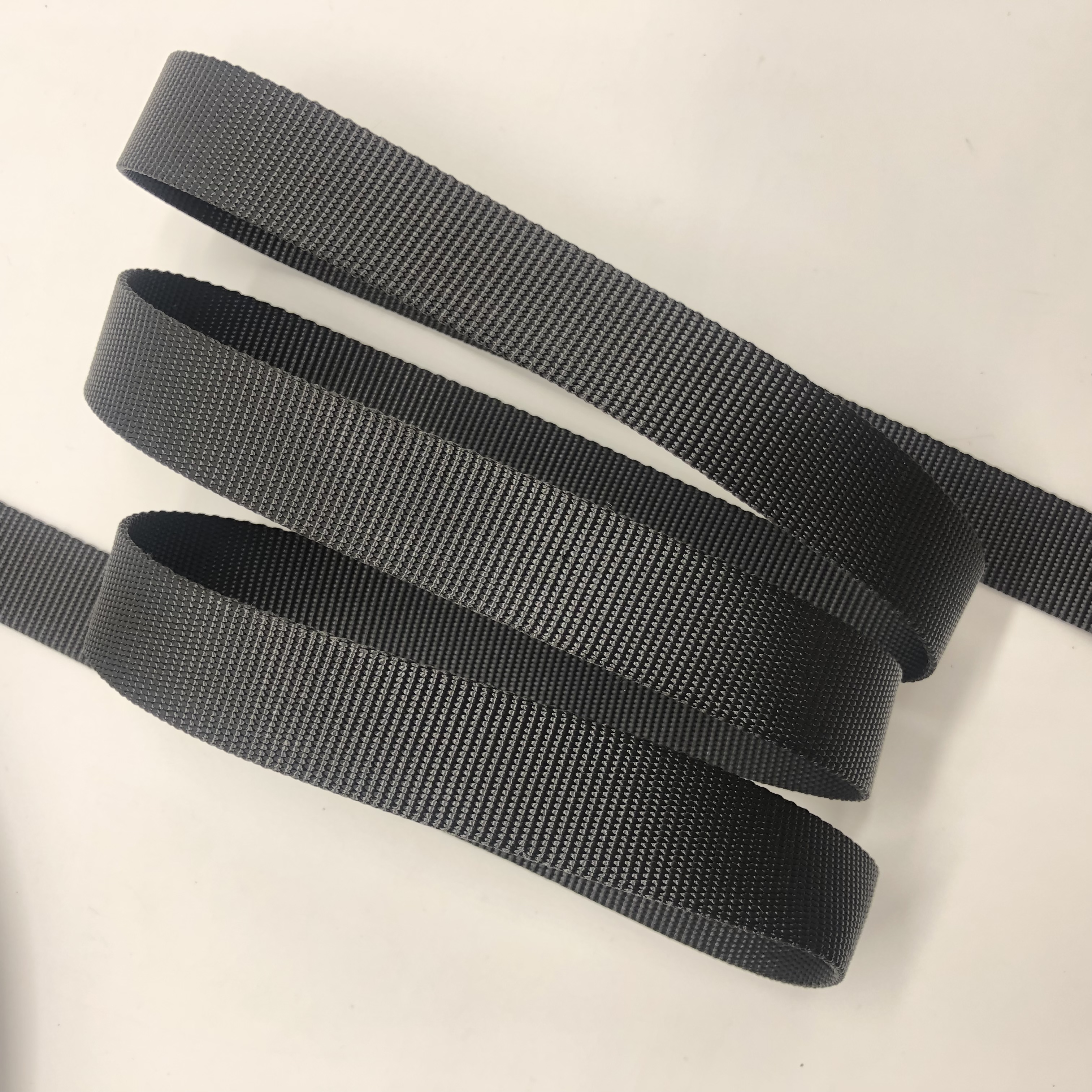 2.5Cm Imitation Nylon Bead Black Webbing Pet Webbing Leash Bag Strap details Picture