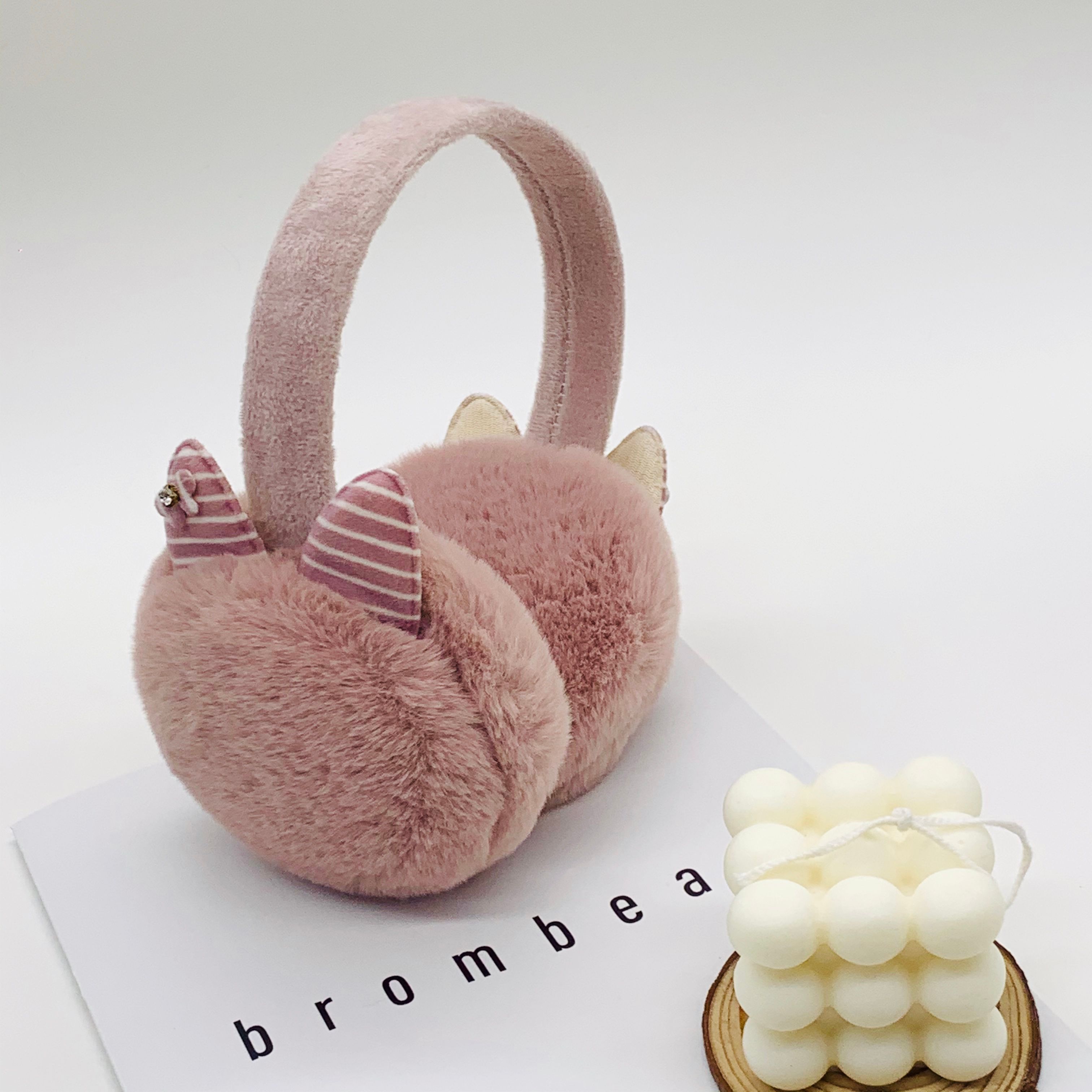 Men's And Women's Wide Pole Three-Piece Earmuffs For Warmth And Cold Protection 09 details Picture