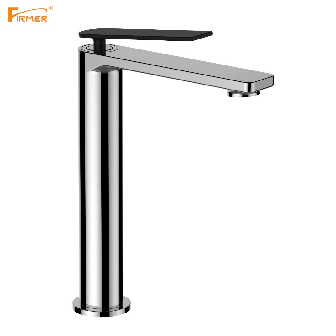 FIRMER's newly designed high copper sink faucet for hotel and villa bathrooms Item Picture
