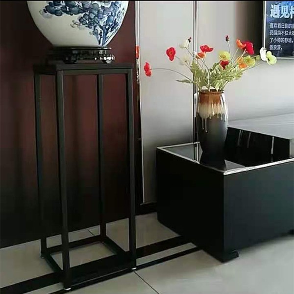 Nordic ironwork flower stand for the living room, floor-standing modern and simple multi-storey indoor bedroom, green vine and golden decorative storage rack A696 detail image 2