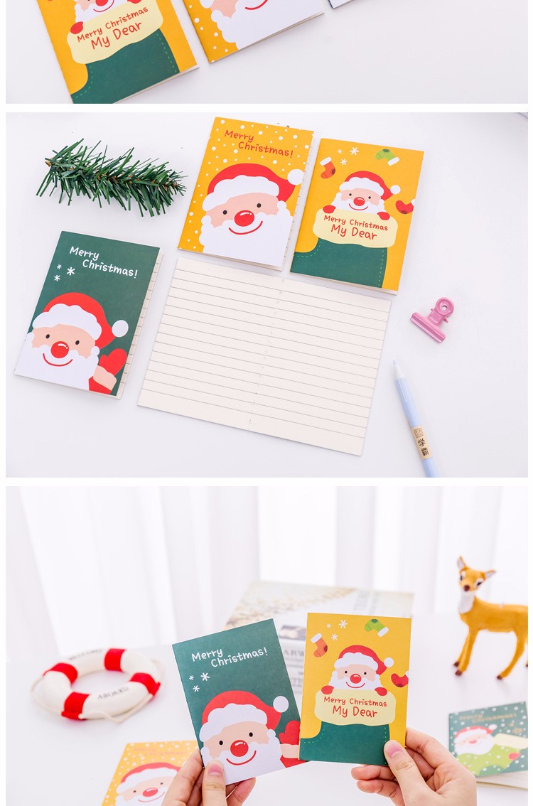 Korean Stationery Christmas Series Pocket Notepad Cute Cartoon Small Book Taobao Small Gift Gift Wholesale undefined