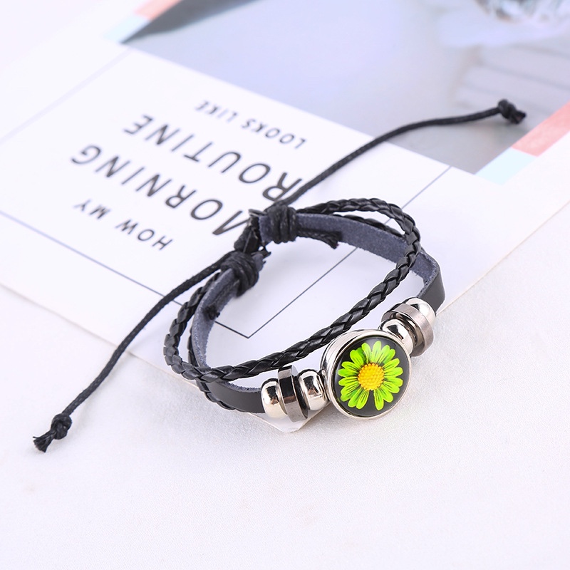 菊花夜光皮革手环详情图1