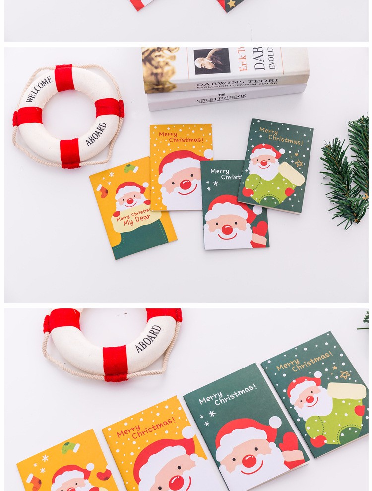 Korean Stationery Christmas Series Pocket Notepad Cute Cartoon Small Book Taobao Small Gift Gift Wholesale undefined