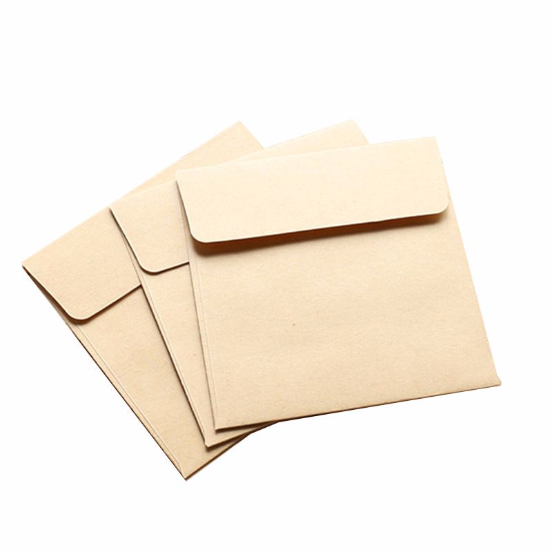 Brown Paper/Black Card/Beige Small Envelope Vintage Plain Invitation Card Envelope Plain Blank 10*10 Envelope Item Picture