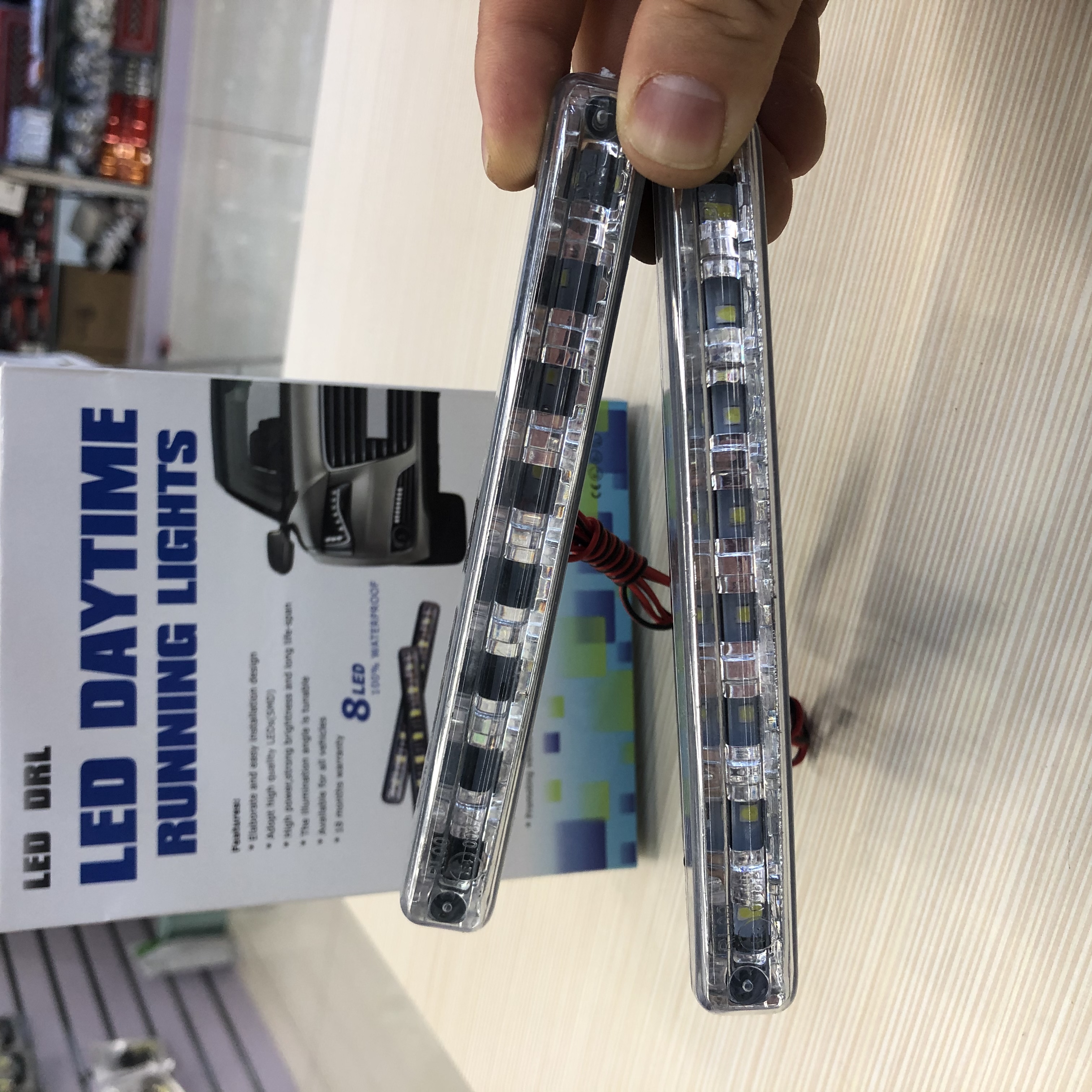 Car LED daytime running lights, ultra-bright 8-lamp driving lights, modified fog lights, decorative lights, white light undefined