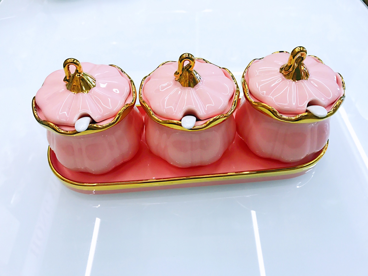Glazed quality set of three jars thumbnail