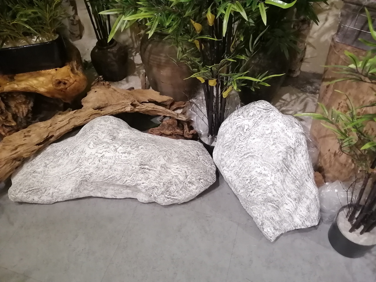 Snow wave stone slice combination natural landscape stone large Taishan stone carving small rockery indoor courtyard dry landscape thumbnail