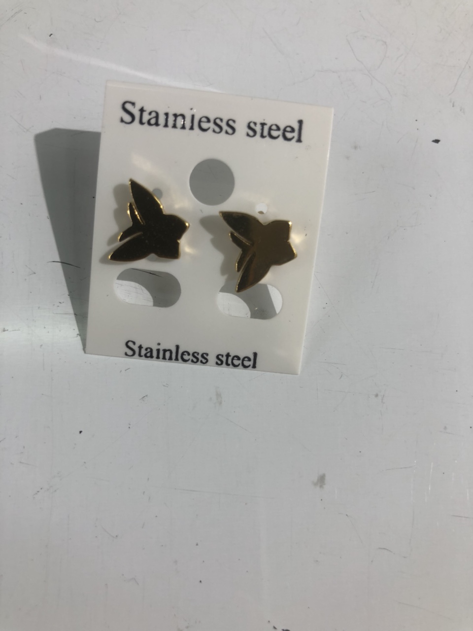 Butterfly stainless steel ear stud thumbnail