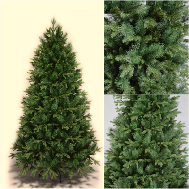 依阳圣诞工艺2.1M尖头PVC+PE叶混合高档树详情图1