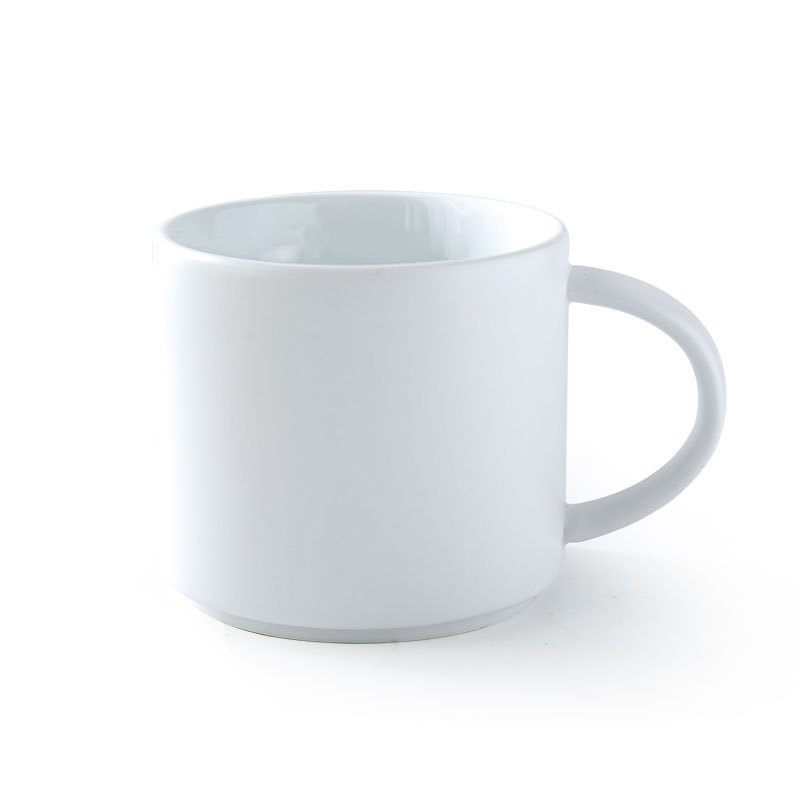420ml卡尔马龙风格陶瓷杯，全色釉哑光咖啡杯，高档带勺木板垫水杯详情图4