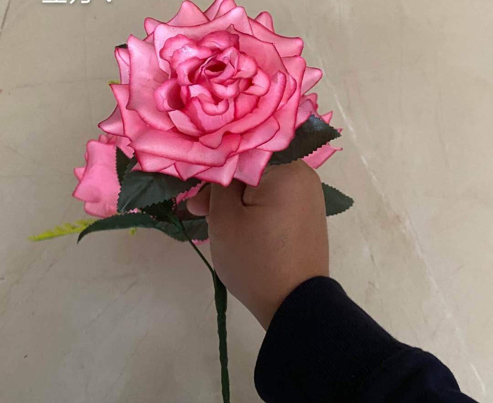 5-head rolled-up rose (matte fabric)