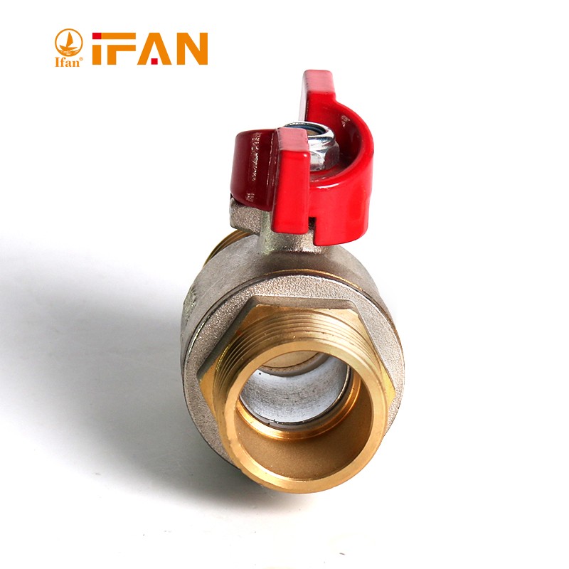 IFAN copper ball valve 4 minutes 6 minutes 1 inch internal and external thread valve switch DN25 internal and external thread ball valve thickened brass copper valve detail image 2