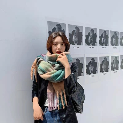 Scarf Super Warm Thick Casual Fashion Generous Scarf Scarf Super Warm Thick All Cute Generous Scarf Vintage Printed Scarf Scarf Scarf Lady Style Elegant Scarf Scarf Korean Cute And Comfortable Silk Scarf