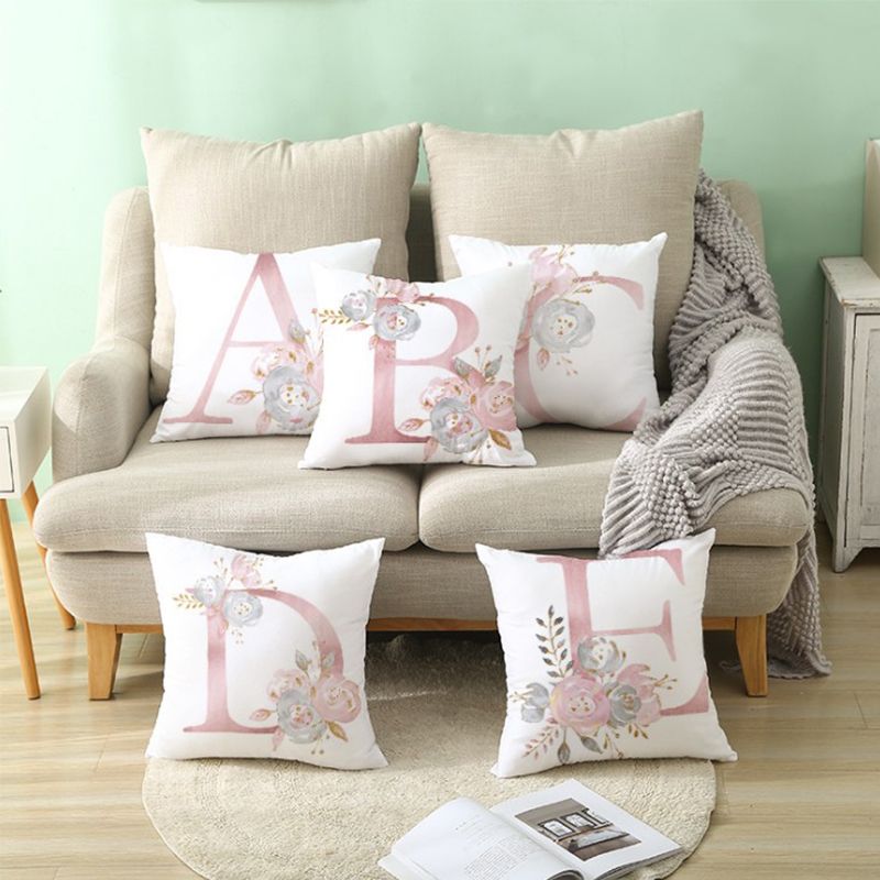Pink letters peach pillowcase instagram viper pillow cover sofa pillowcase amazon hot style home
