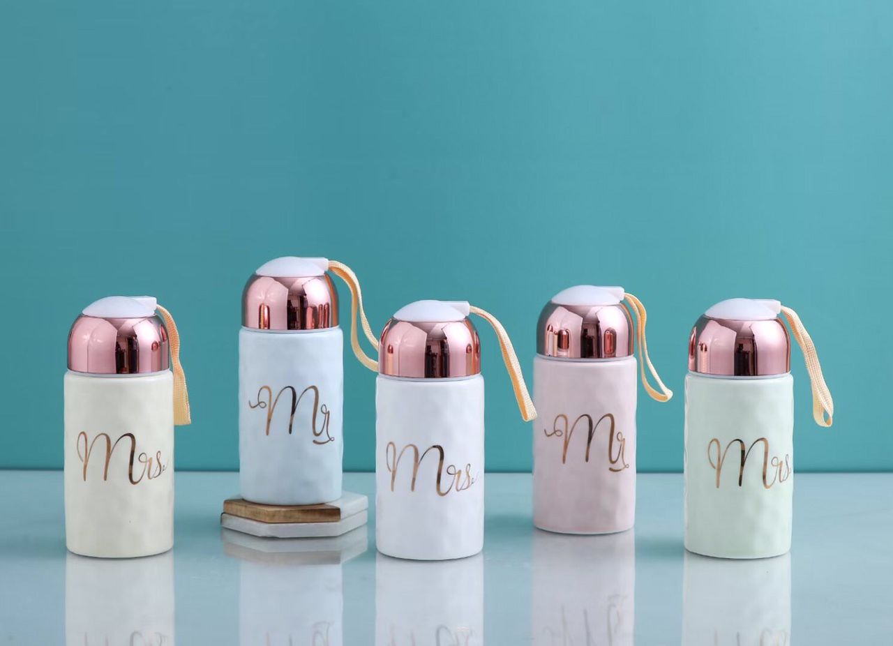 水立方提手杯瓷器水杯创意简约时尚个性礼品杯