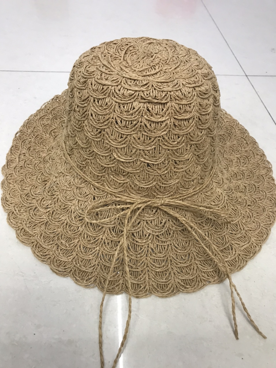 Korean-style casual hollowed-out straw hat