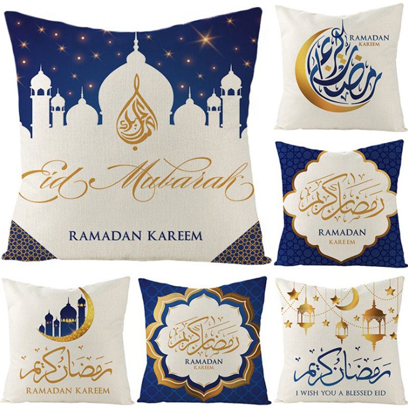 New Ramadan linen digital printed pillow cases amazon hot style household famous wind cushion covers wholesale thumbnail