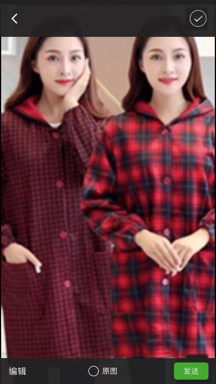 Loose checkered waterproof jacket