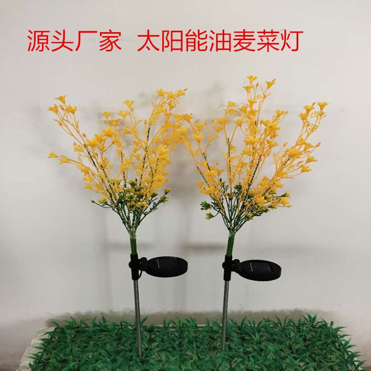 Cross-border new LED solar rape flower lamp garden ground lamp outdoor waterproof solar lawn lamp