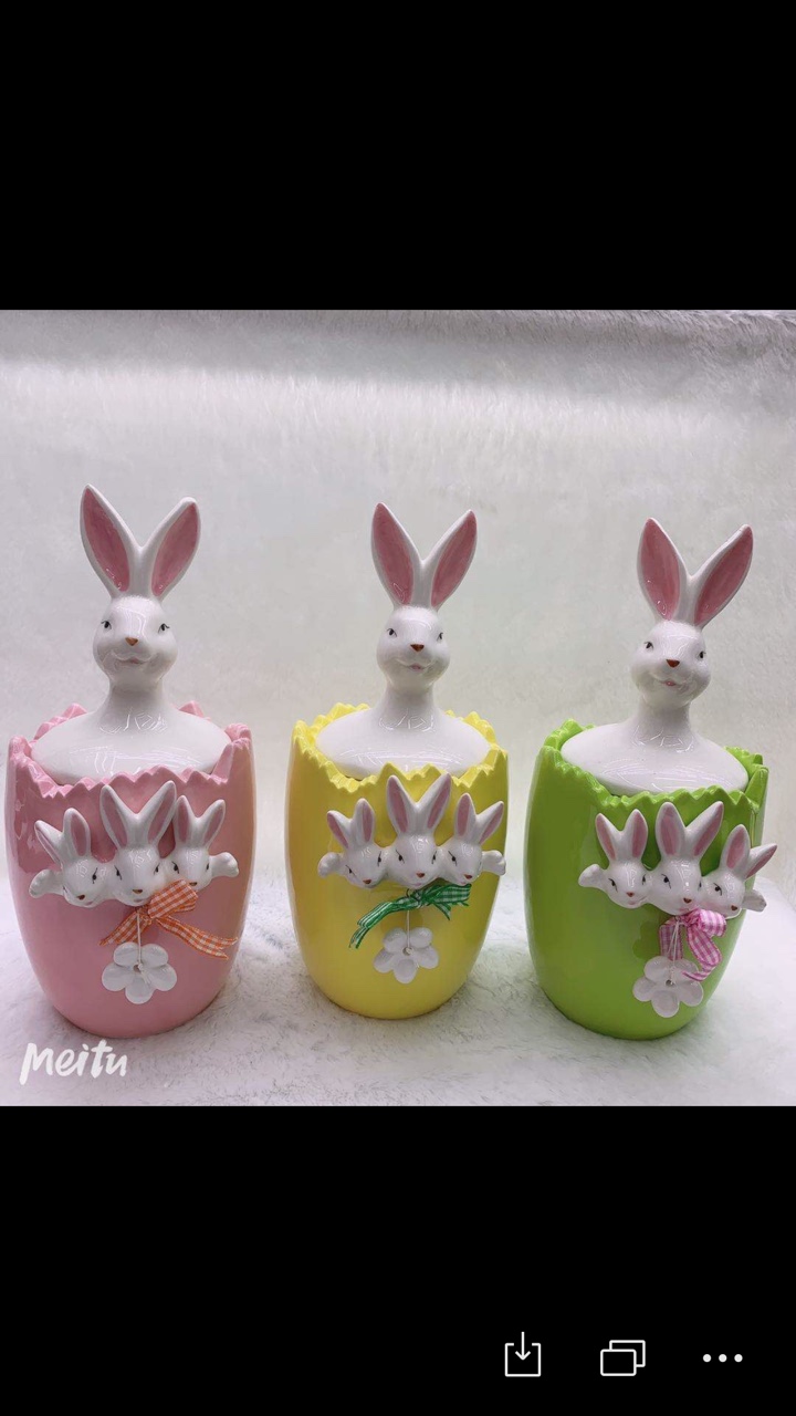 陶瓷复活节饼干缸