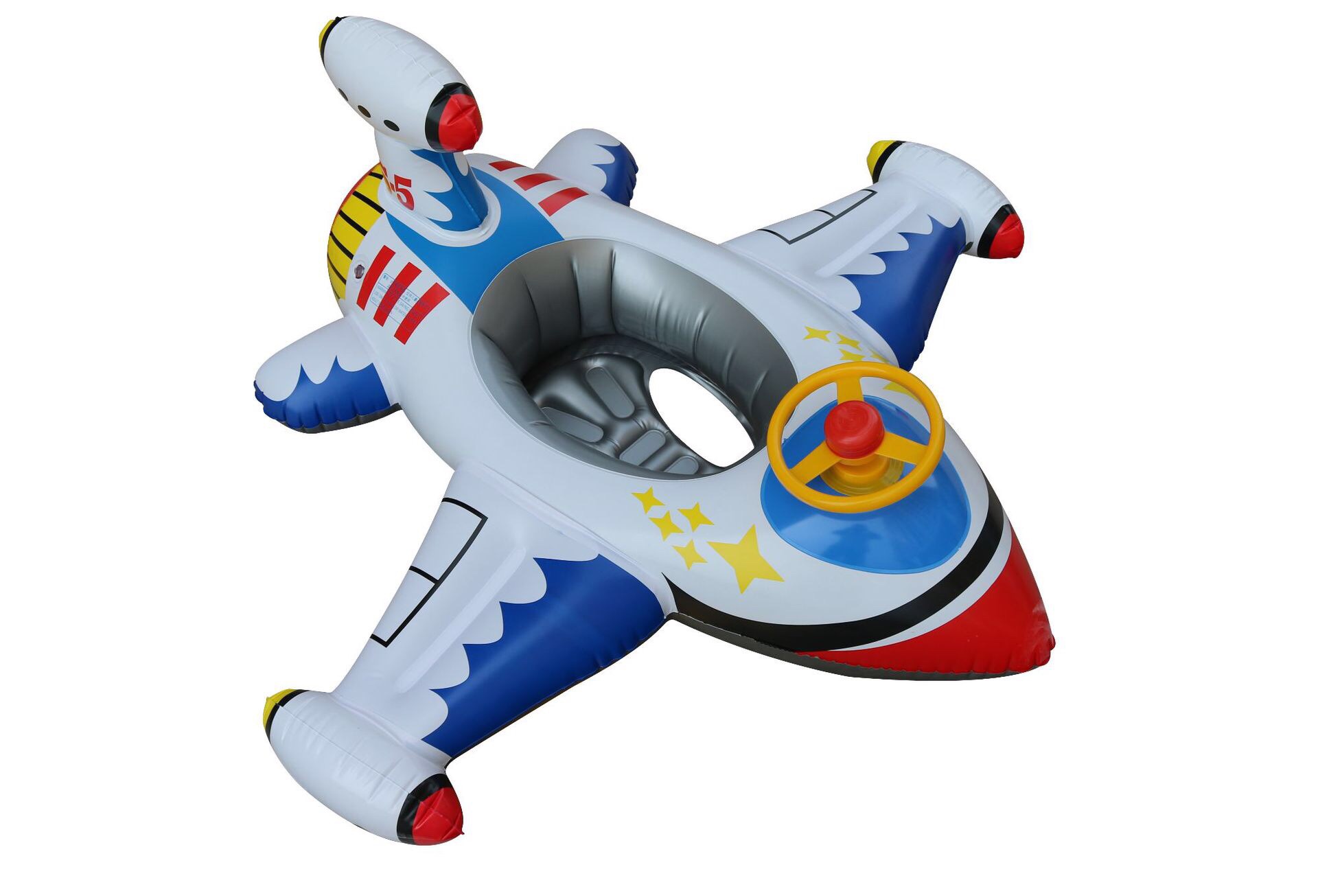 Amazon thickened creative white small airplane swimming ring inflatable children's seat ring swimming ring baby seat ring detail image 4