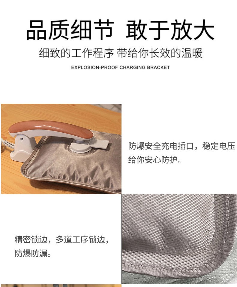 恐龙玩偶加暖水袋充电式宿舍用卡通可爱毛绒注水女新款可拆洗暖宝宝热水袋详情图5