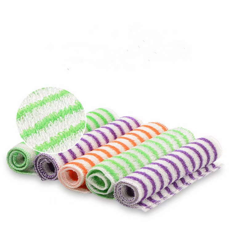 Colored striped oil-free dishcloths Specification image