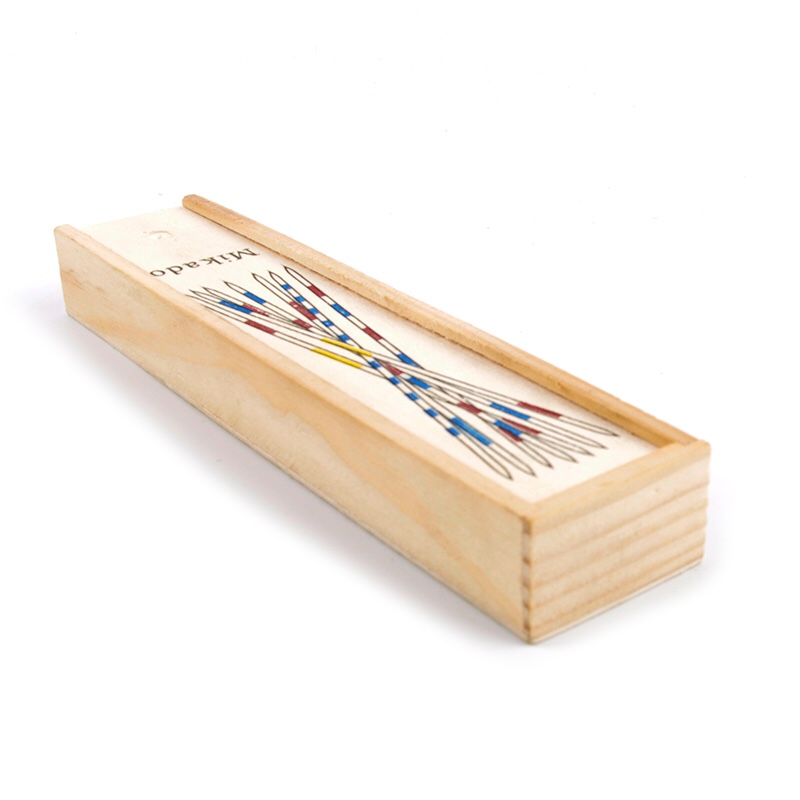 木质竹签木盒装外贸出口儿童桌面挑棒竹棒竹签木棍31根高标准