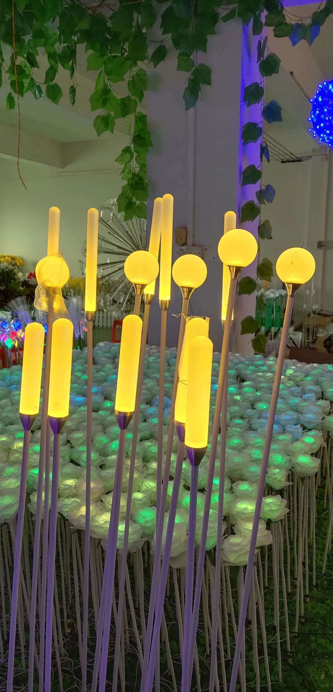 led尖泡芦苇灯户外装饰灯磨砂棒芦苇插地灯支持定制