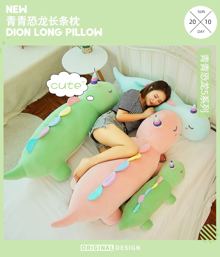 2022 New plush toy, doll, pillow, backrest, multi-functional 100cm Green Dragon pillow