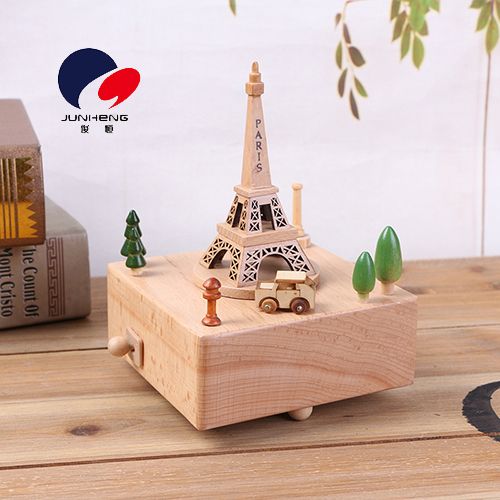 1505 Eiffel Tower boutique wooden music box music box birthday gift creative decoration